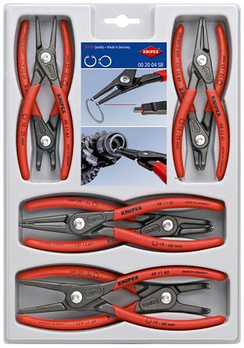 Knipex 8-Piece Straight Nose Circlip Plier Circlip Plier Set