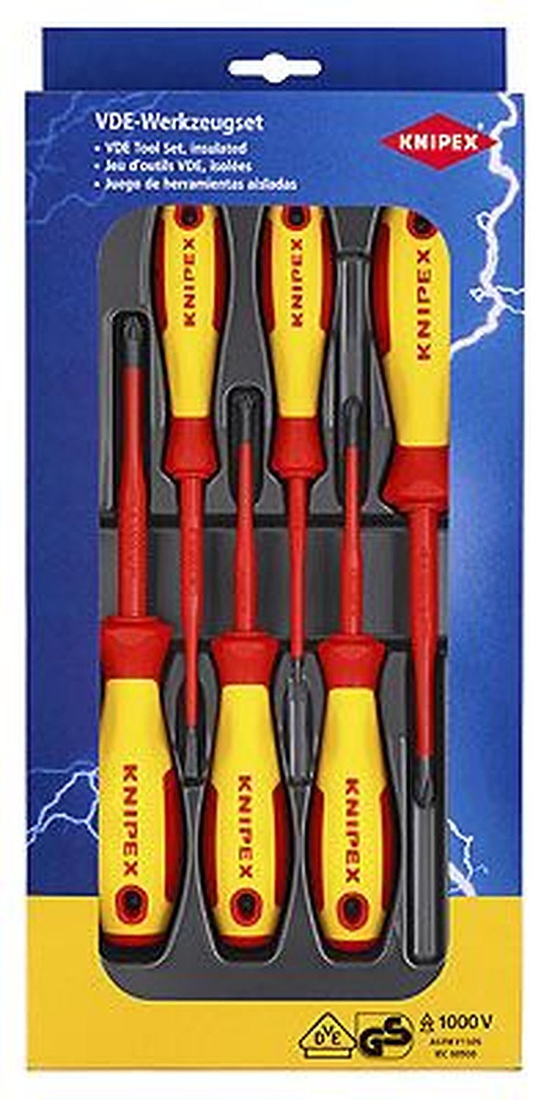Knipex Phillips, Pozidriv, Slotted Insulated, 6-Piece
