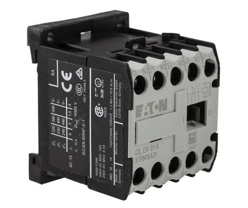 Eaton DILER Contactor, 24V dc Coil, 4-Pole, 3 A 24V dc, 3 NO/1 NC, 400V ac