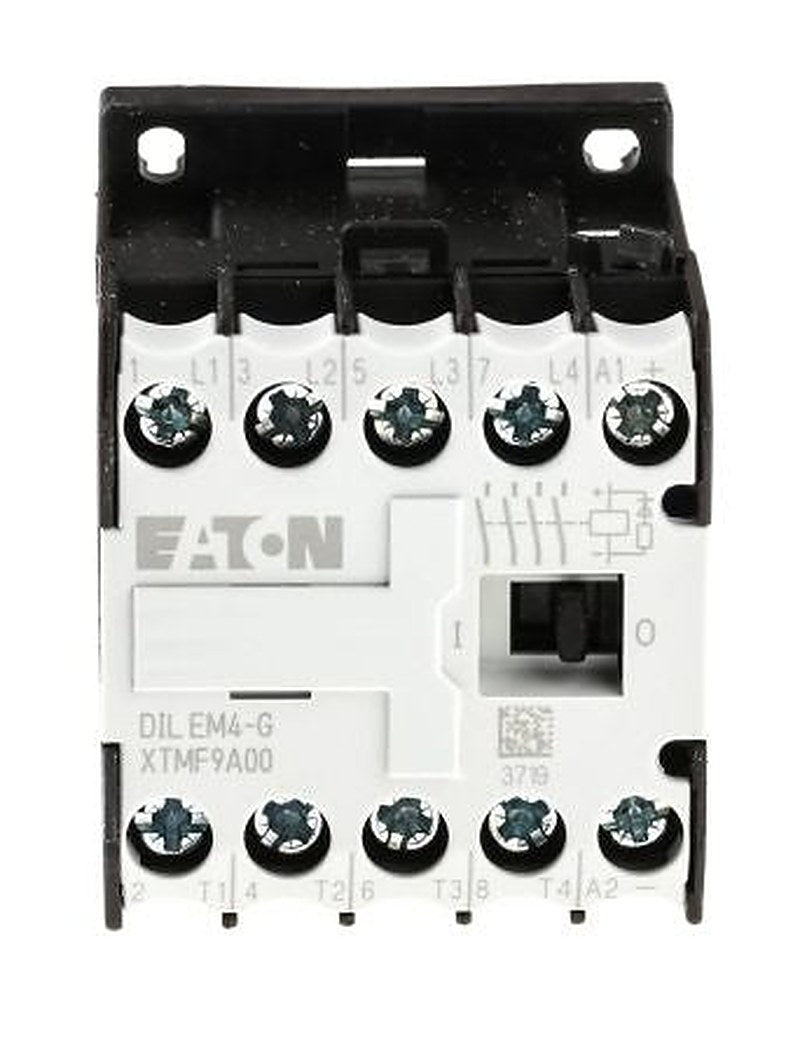 Eaton DILEM Contactor, 24V dc Coil, 4-Pole, 9 A, 4 kW 24V dc, 4 NO, 400V ac