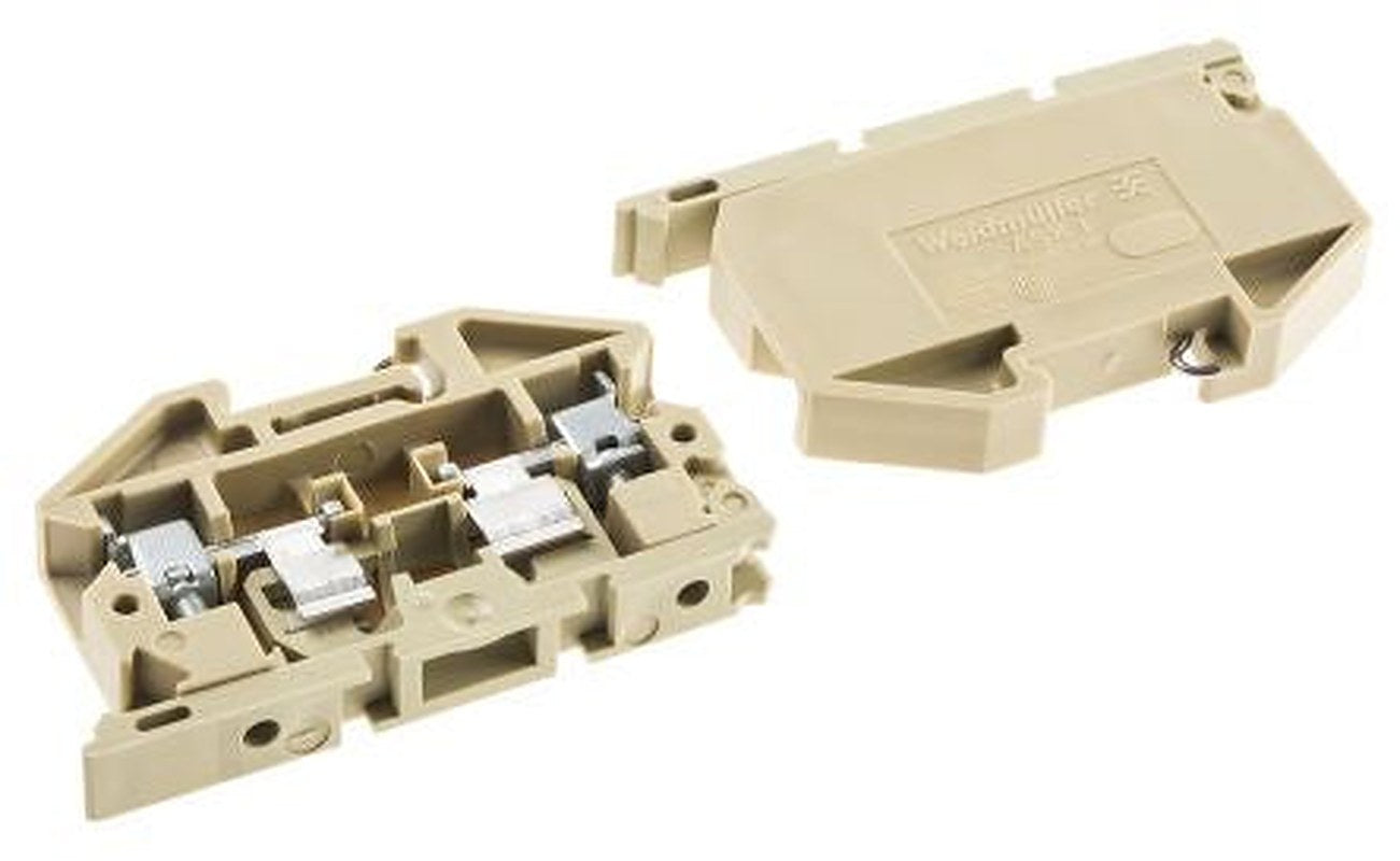 Weidmüller 0376860000 ASK Series Fused DIN Rail Terminal Beige, 4mm², 1-Level Fused, Screw