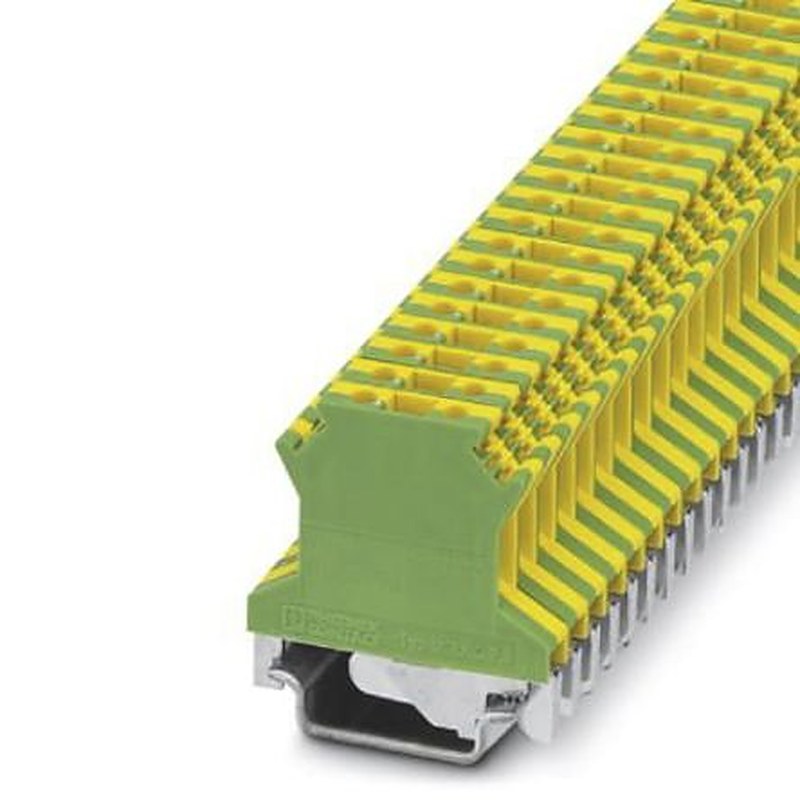 Phoenix Contact 0441025 USLKG 2.5 Series Earth Terminal Block Green, Yellow, 0.2mm², 4 mm², 1-Level, Screw
