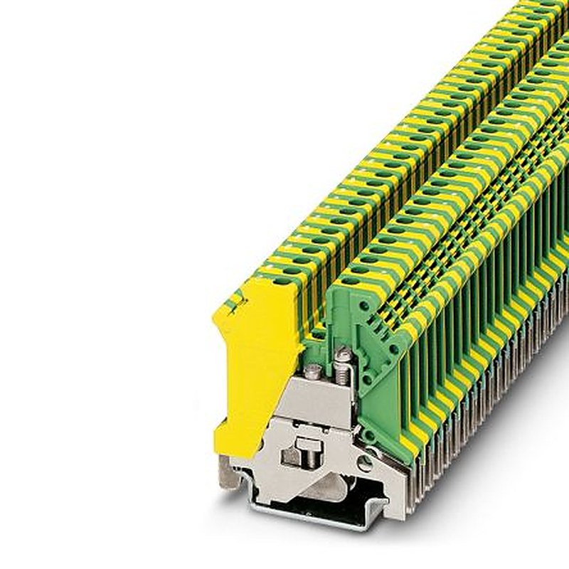 Phoenix Contact 0441083 USLKG 3 Series Earth Terminal Block Yellow, Green, 0.2mm², 2.5 mm², 1-Level, Screw