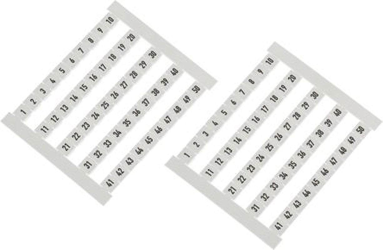 Weidmüller Numbers Terminal Marker for use with Terminal Block
