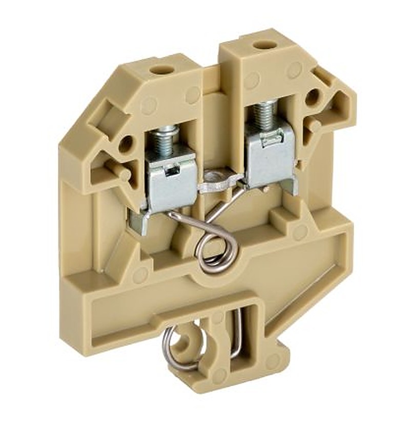 Weidmüller 0497560000 RSF 3 PA Series Feed Through Terminal Block Beige, Yellow, 4mm², 1-Level, Solder
