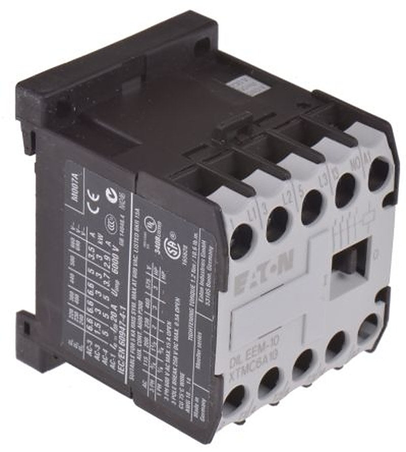 Eaton DILEEM Contactor, 230V ac Coil, 3-Pole, 6.6 A, 3 kW 230V ac, 3 NO, 400V ac