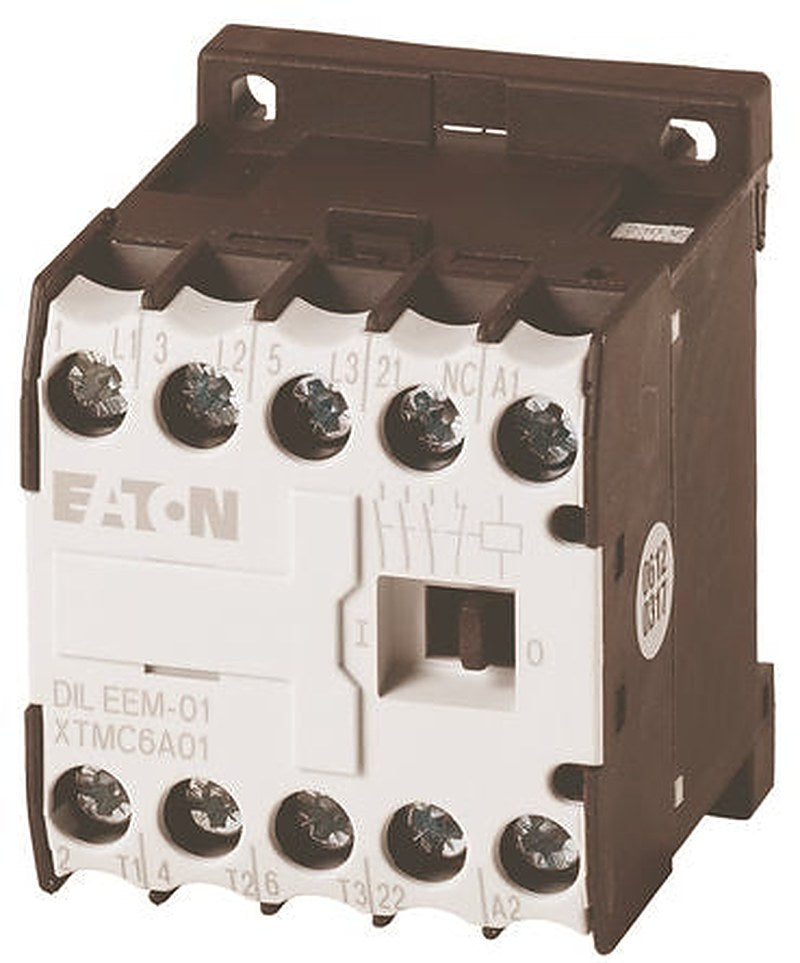 Eaton DILEEM Contactor, 400V Coil, 3-Pole, 50 A, 3 kW, 1 NC, 400V