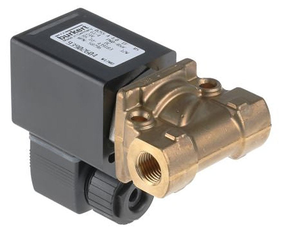 Burkert Solenoid Valve 058796, 2 Port, NC, 24V dc 1/4 in G, 6.35 mm