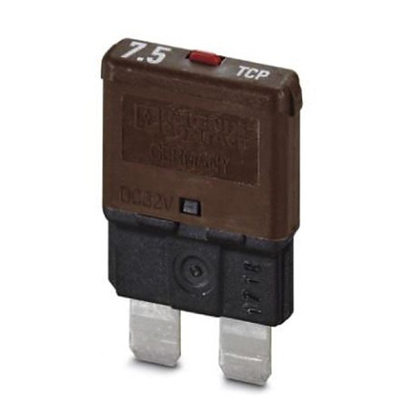 Phoenix Contact TCP7.5/DC32V Thermal Circuit Breaker - 1-Pole, Base, 7.5A Current Rating, 150 A, 32 V dc