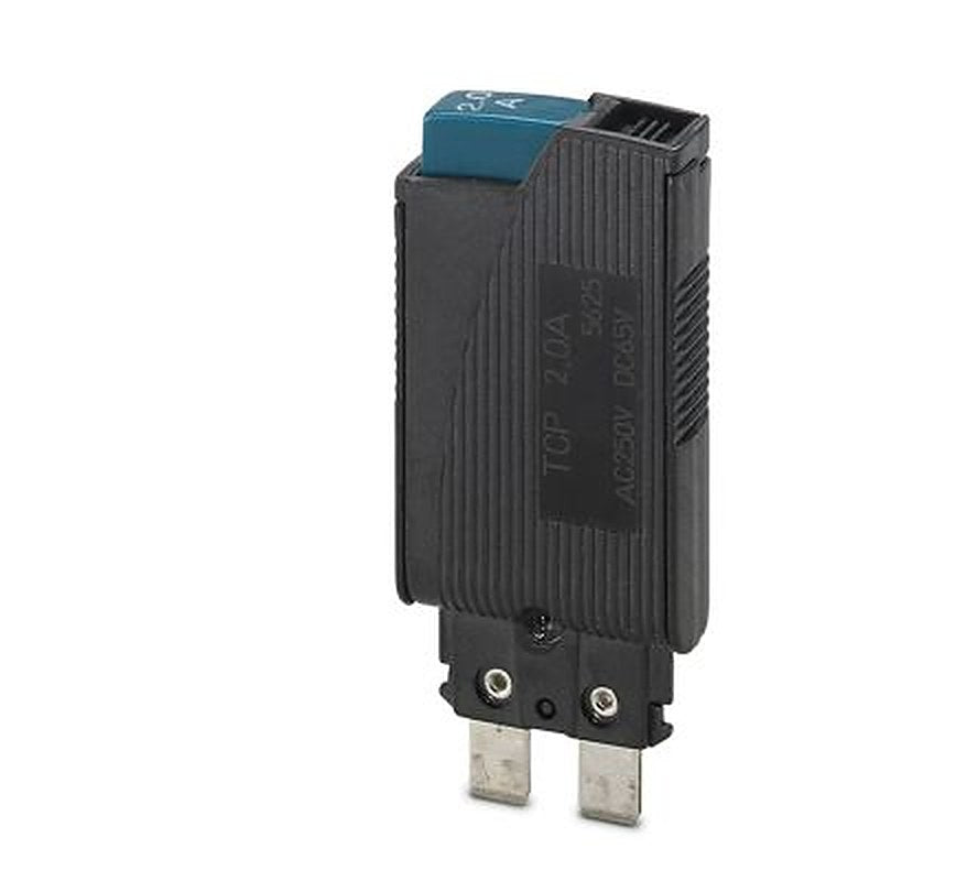 Phoenix Contact TCP 2A Thermal Circuit Breaker - 1-Pole, Base, 2A Current Rating, 250V ac, 65 V dc