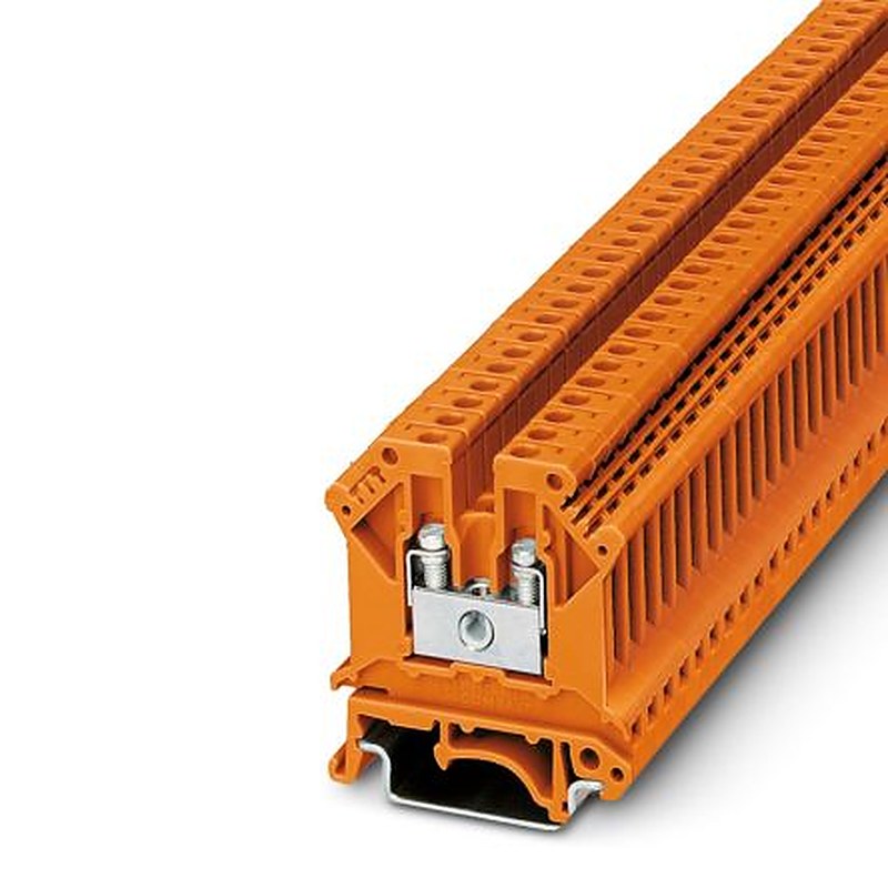Phoenix Contact 0719113 UK 3 N OG Series Feed Through Terminal Block Orange, 0.2mm², 4 mm², 1-Level, Screw
