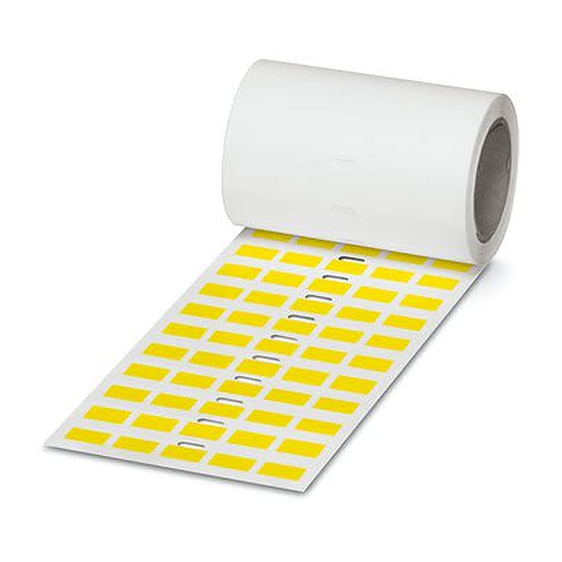 Phoenix Contact Yellow Yellow Print Label Roll, 15 mm Width, 2500 Per Roll Qty, 9 mm