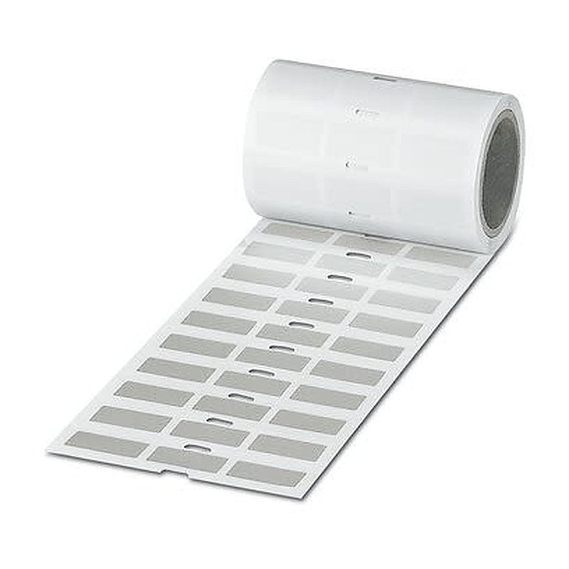 Phoenix Contact Silver Silver Print Label, 26.5 mm Width, 1000 Per Roll Qty, 12 mm