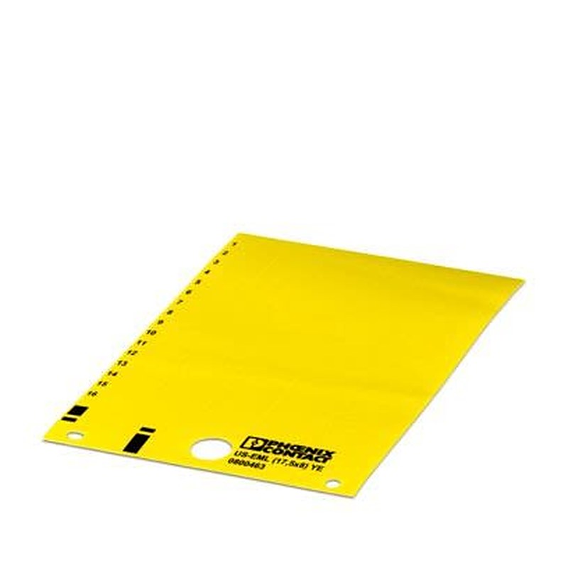 Phoenix Contact Yellow on Yellow Cable Labels, 8 mm Length, 17.5 mm Width, 8 mm Label Length, 17.5 mm Label Width