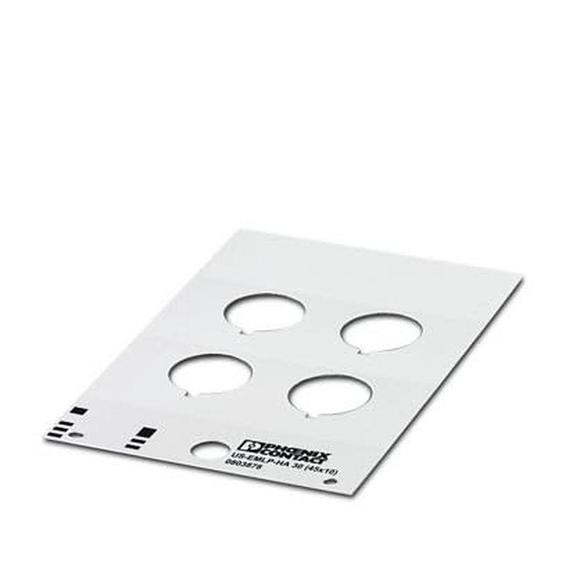 Phoenix Contact White on White Cable Labels, 10 mm Length, 45 mm Width, 47.5 mm Label Length, 46 mm Label Width