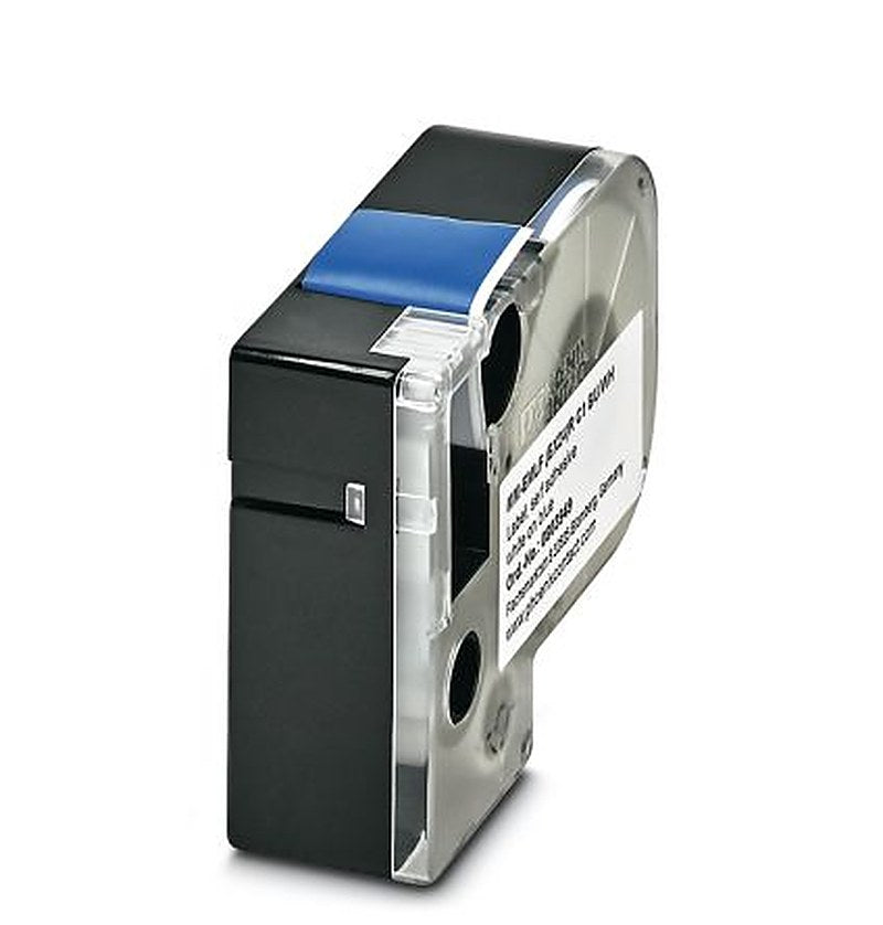 Phoenix Contact White on Blue Label Printer Tape, 8 m Length, 24 mm Width, 8 m Label Length, 24 mm Label Width