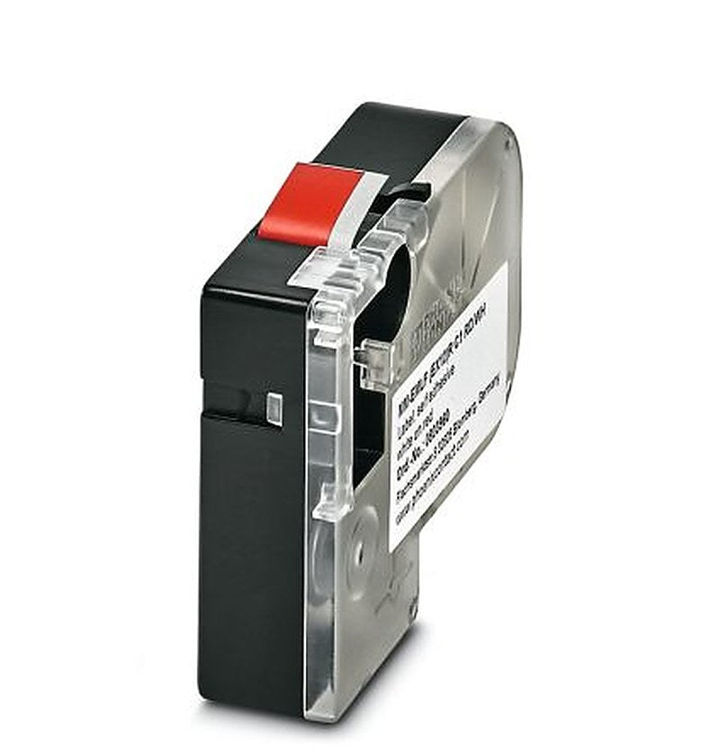 Phoenix Contact White on Red Label Printer Tape, 8000 mm Length, 12 mm Width, 8 m Label Length, 12 mm Label Width