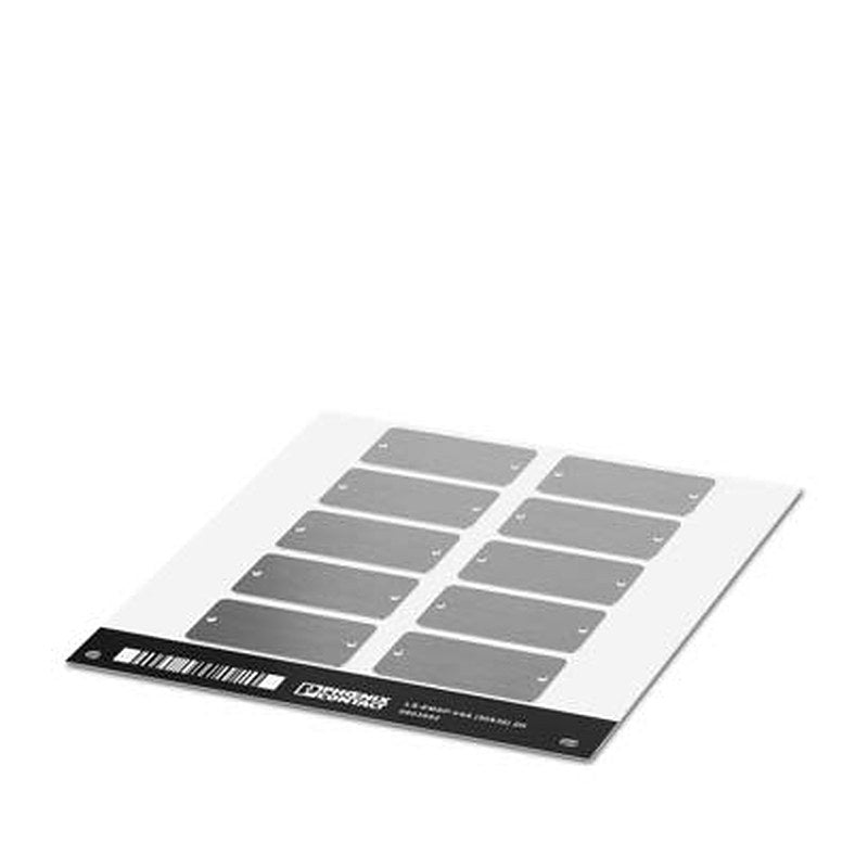 Phoenix Contact, LS-EMSP-V4A (50X30) 2H Austenitic Stainless Steel Device Marker for use with Equipment Marker