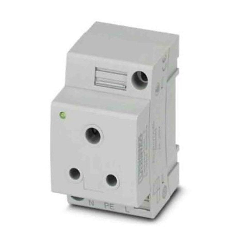 Phoenix Contact Mains Socket Grey, 6A, DIN Rail Polyamide, 250V, Screw