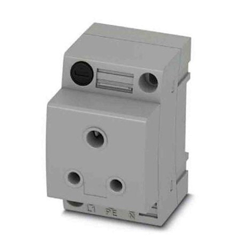 Phoenix Contact Mains Socket Grey, 6A, DIN Rail Polyamide, 250V, Screw