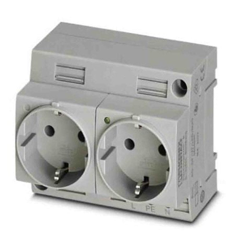 Phoenix Contact Germany Mains Socket Grey, 16A, DIN Rail Polyamide, 250V, Screw