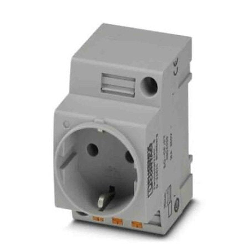 Phoenix Contact Germany Mains Socket Grey, 16A, DIN Rail Polyamide, 250V, Push-in