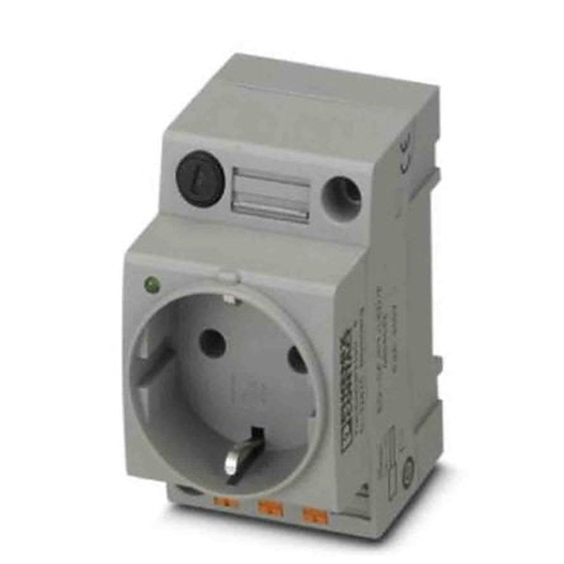 Phoenix Contact Germany Mains Socket Grey, 16A, DIN Rail Polyamide, 250V, Push-in