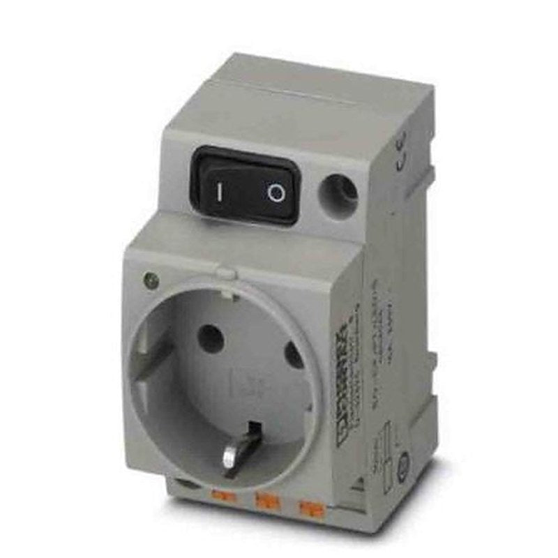 Phoenix Contact Germany Mains Socket Grey, 16A, DIN Rail Polyamide, 250V, Push-in