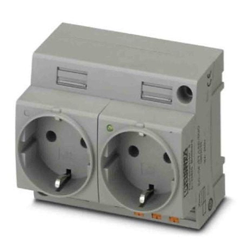 Phoenix Contact Germany Mains Socket Grey, 16A, DIN Rail Polyamide, 250V, Push-in