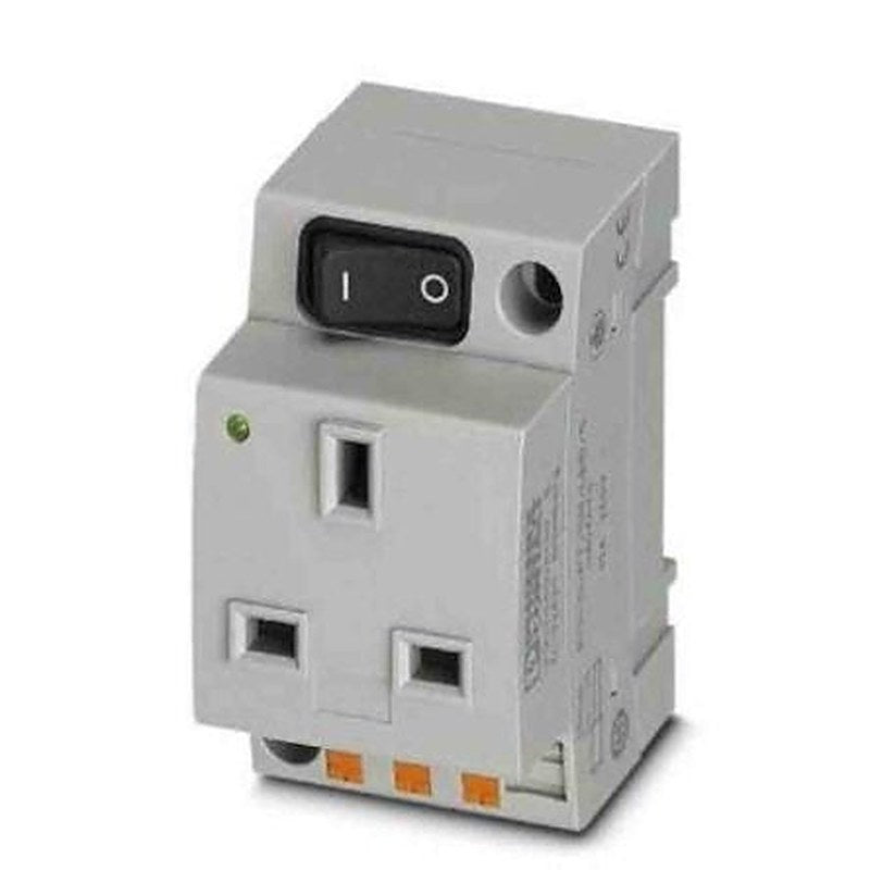 Phoenix Contact UK Mains Socket Grey, 13A, DIN Rail Polyamide, 250V, Push-in