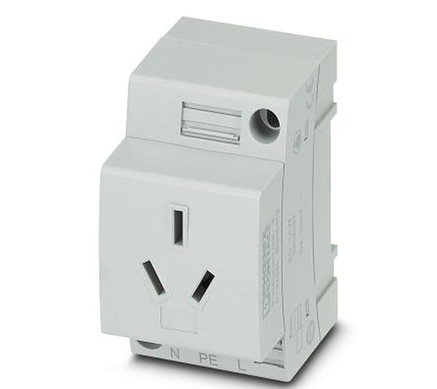 Phoenix Contact China, Australia Mains Socket Grey, 10A, DIN Rail Polyamide, 250V, Screw