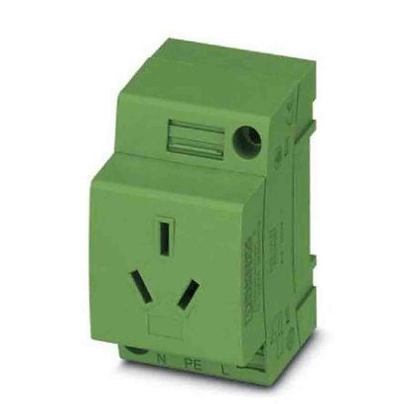 Phoenix Contact China Mains Socket Green, 10A, DIN Rail Polyamide, 250V, Screw