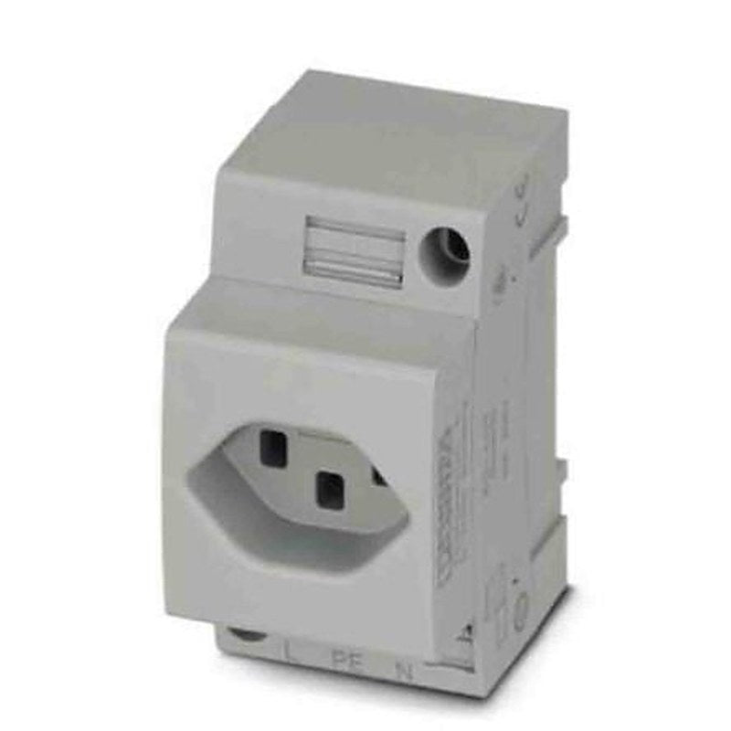 Phoenix Contact Switzerland Mains Socket Grey, 16A, DIN Rail Polyamide, 250V, Screw