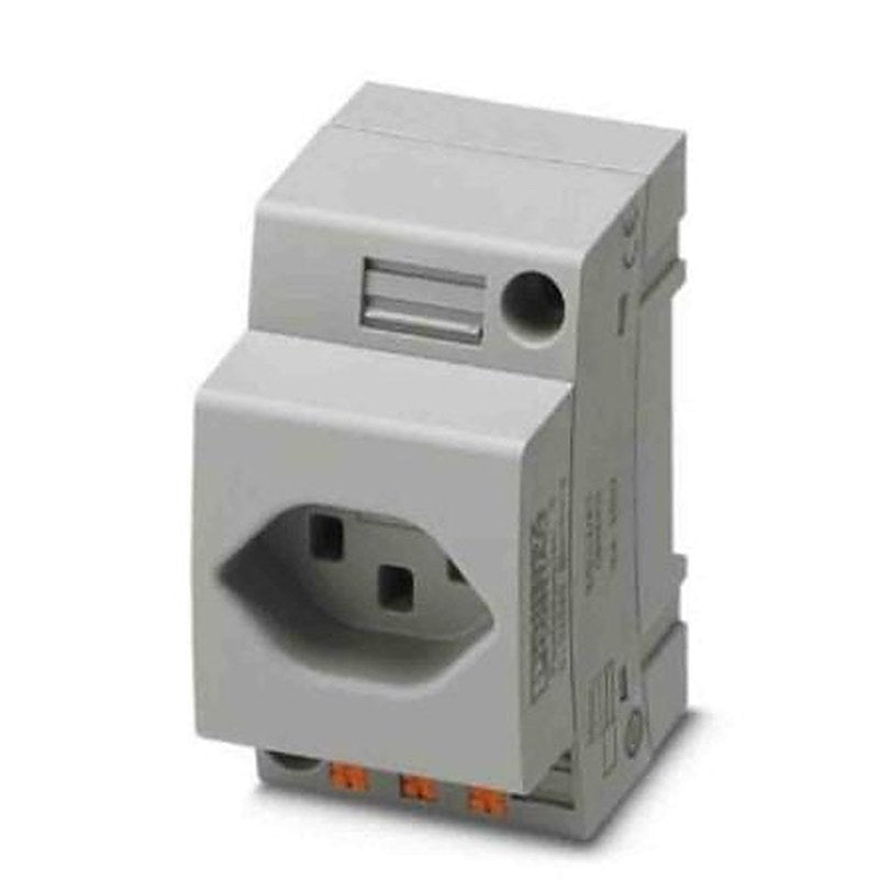 Phoenix Contact Switzerland Mains Socket Grey, 16A, DIN Rail Polyamide, 250V, Push-in