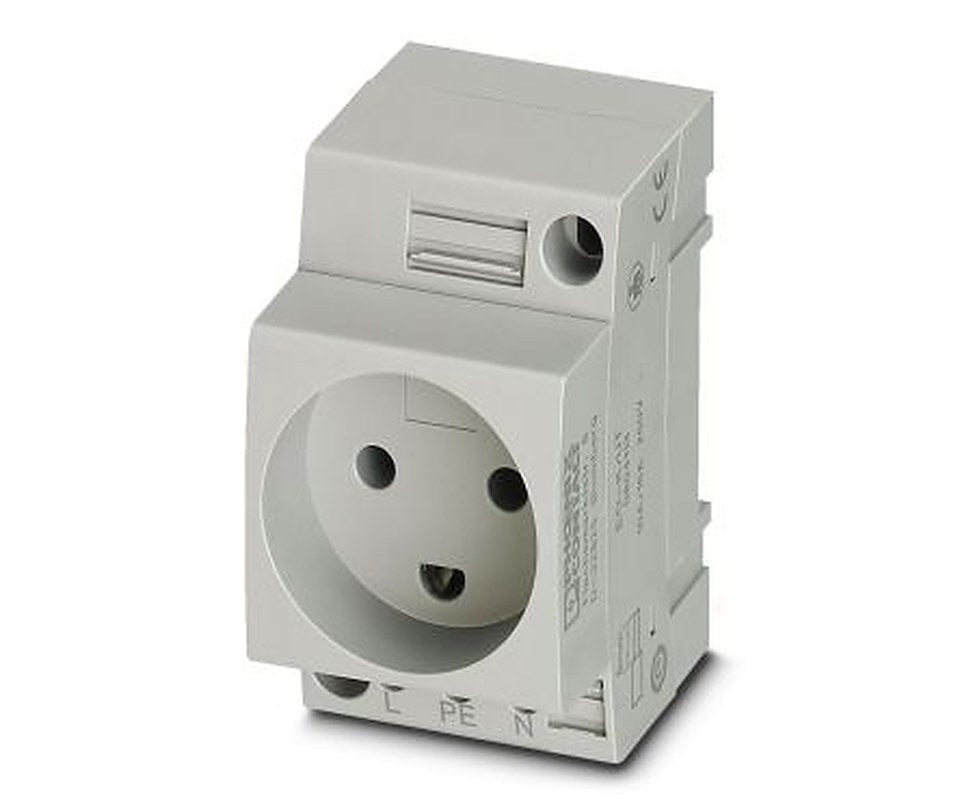 Phoenix Contact Denmark Mains Socket Grey, 16A, DIN Rail Polyamide, 250V, Screw