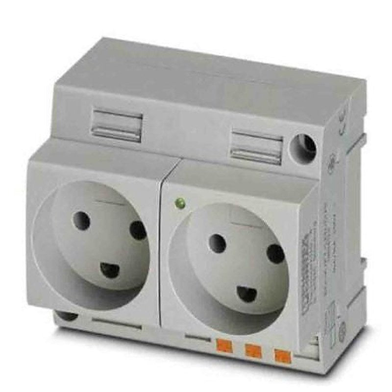 Phoenix Contact Denmark Mains Socket Grey, 16A, DIN Rail Polyamide, 250V, Push-in