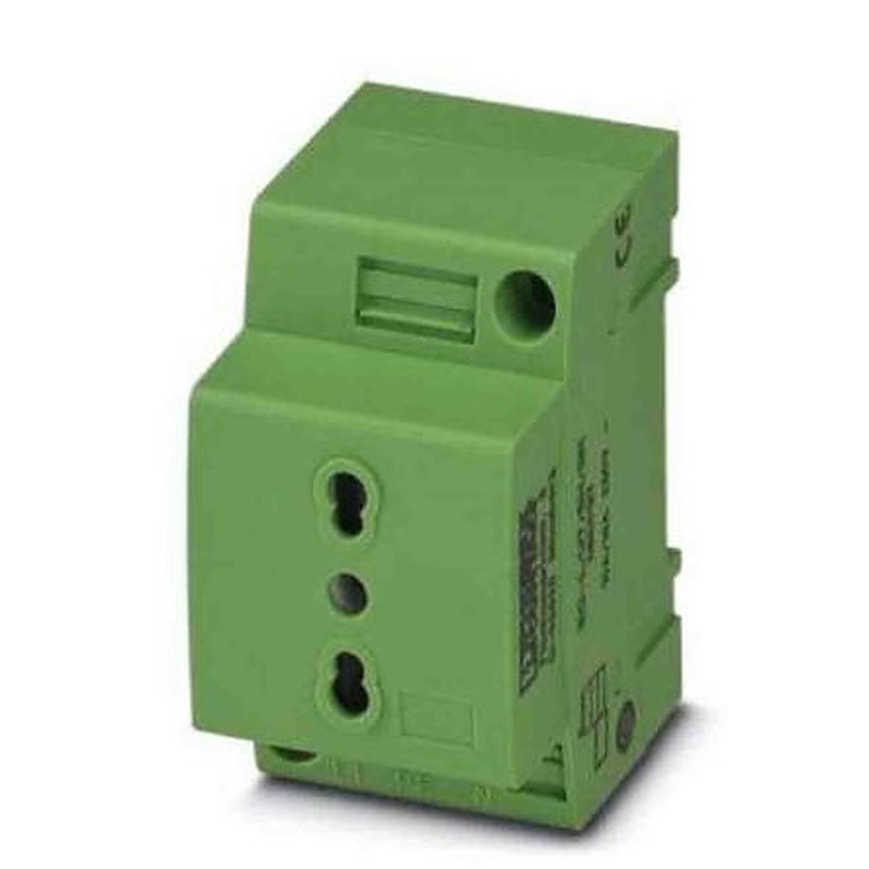 Phoenix Contact Italy Mains Socket Green, 16A, DIN Rail Polyamide, 250V, Screw