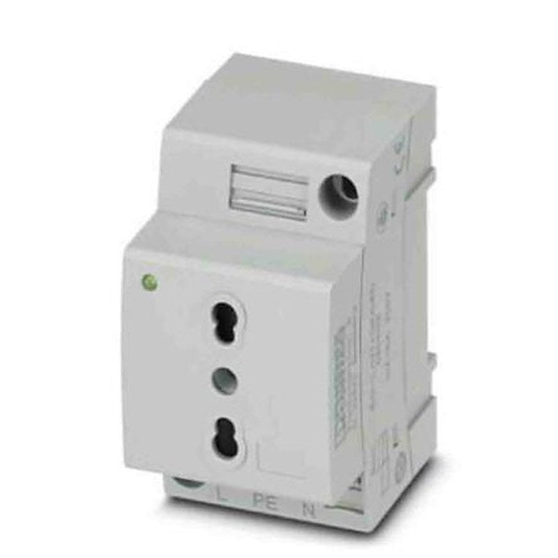 Phoenix Contact Italy Mains Socket Green, 16A, DIN Rail Polyamide, 250V, Screw