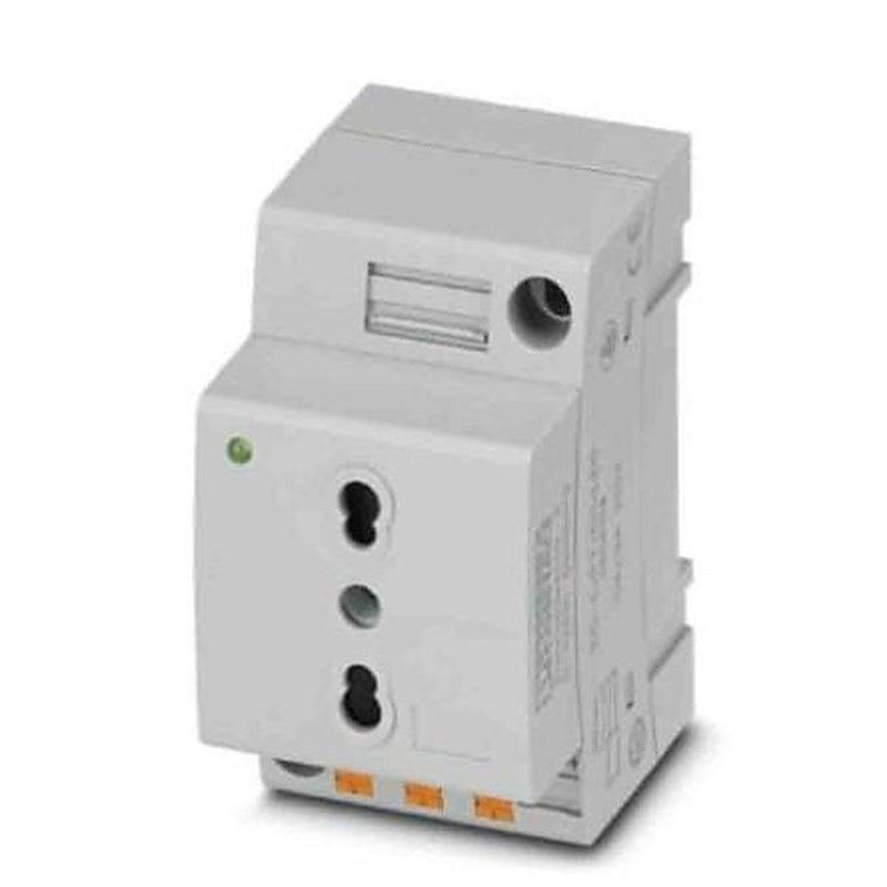 Phoenix Contact Italy Mains Socket Green, 16A, DIN Rail Polyamide, 250V, Push-in