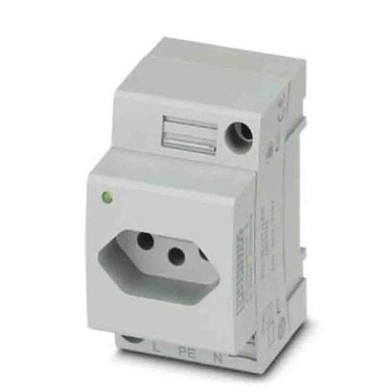 Phoenix Contact Brazil Mains Socket Grey, 20A, DIN Rail Polyamide, 250V, Screw
