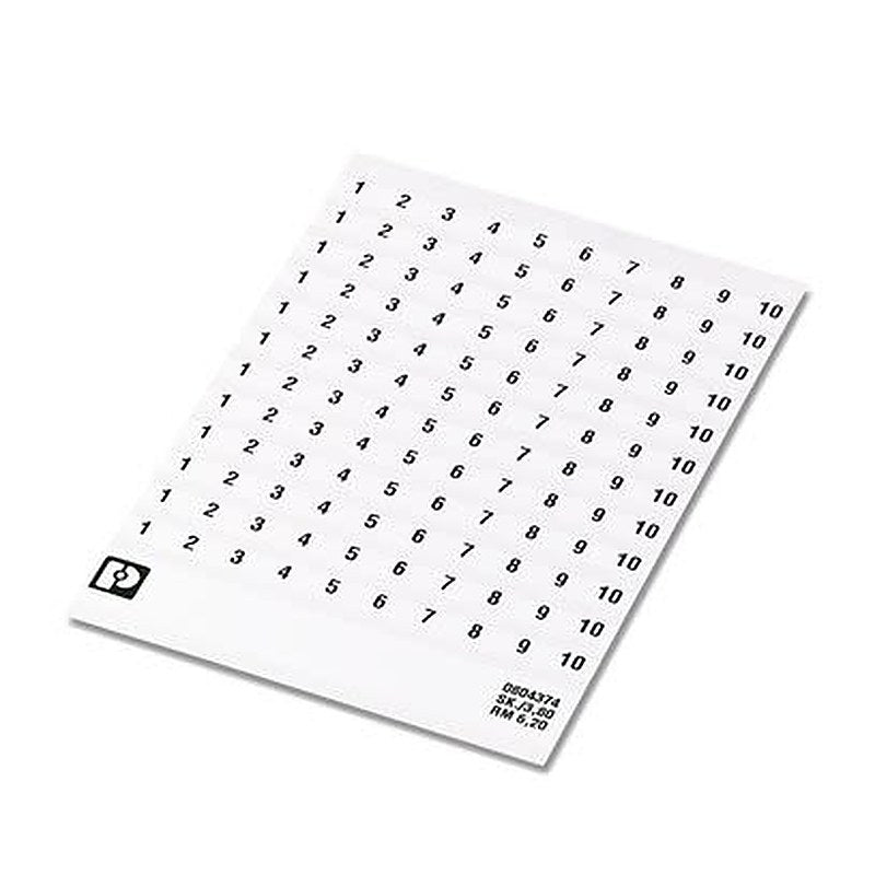 Phoenix Contact, SK Polyester Marker Card for use with Terminal Block