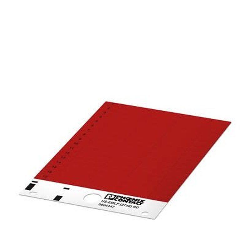 Phoenix Contact Red on Red Cable Labels, 8 mm Length, 27 mm Width, 7.93 mm Label Length, 27 mm Label Width