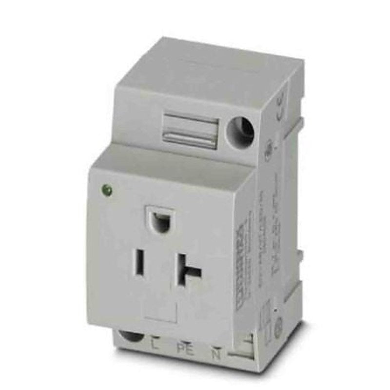 Phoenix Contact USA Mains Socket Grey, 20A, DIN Rail Polyamide, 125V