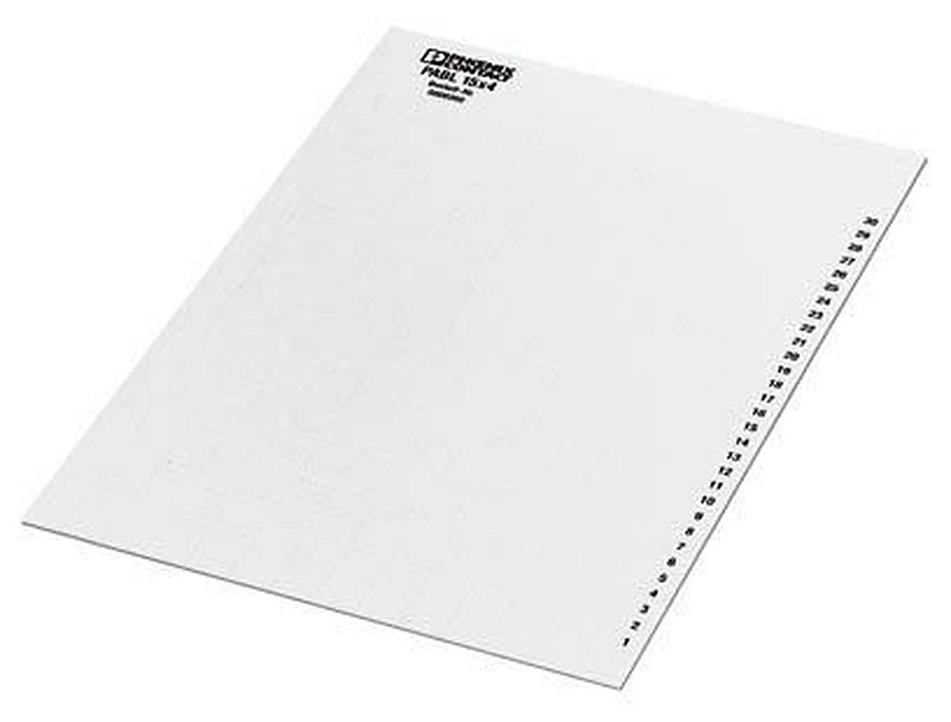 Phoenix Contact, PABL 15X4 Polyester Insert Strip for use with Office Printing Systems, CMS-P1-PLOTTER