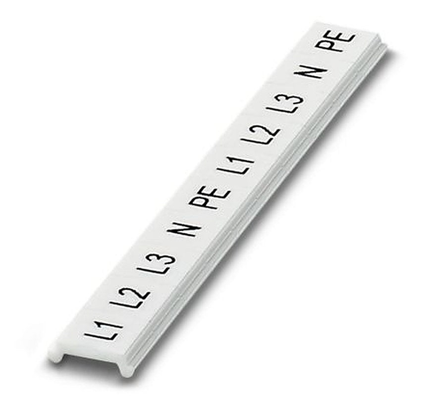 Phoenix Contact, ZBF 5.LGS:L1-N.PE Polyamide Marker Label for use with Terminal Block