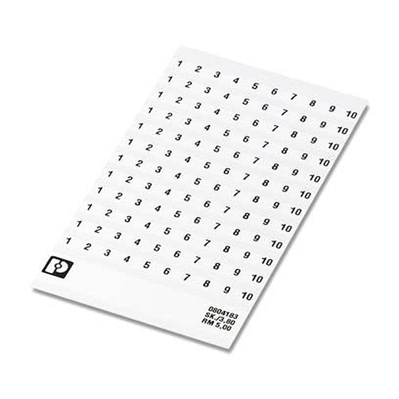 Phoenix Contact, SK Polyester Marker Card for use with COMBICON Connectors