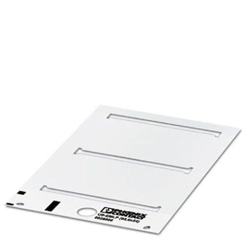 Phoenix Contact Panel Marker, 53.7 mm Length, 0.5 mm Height 0828806 White