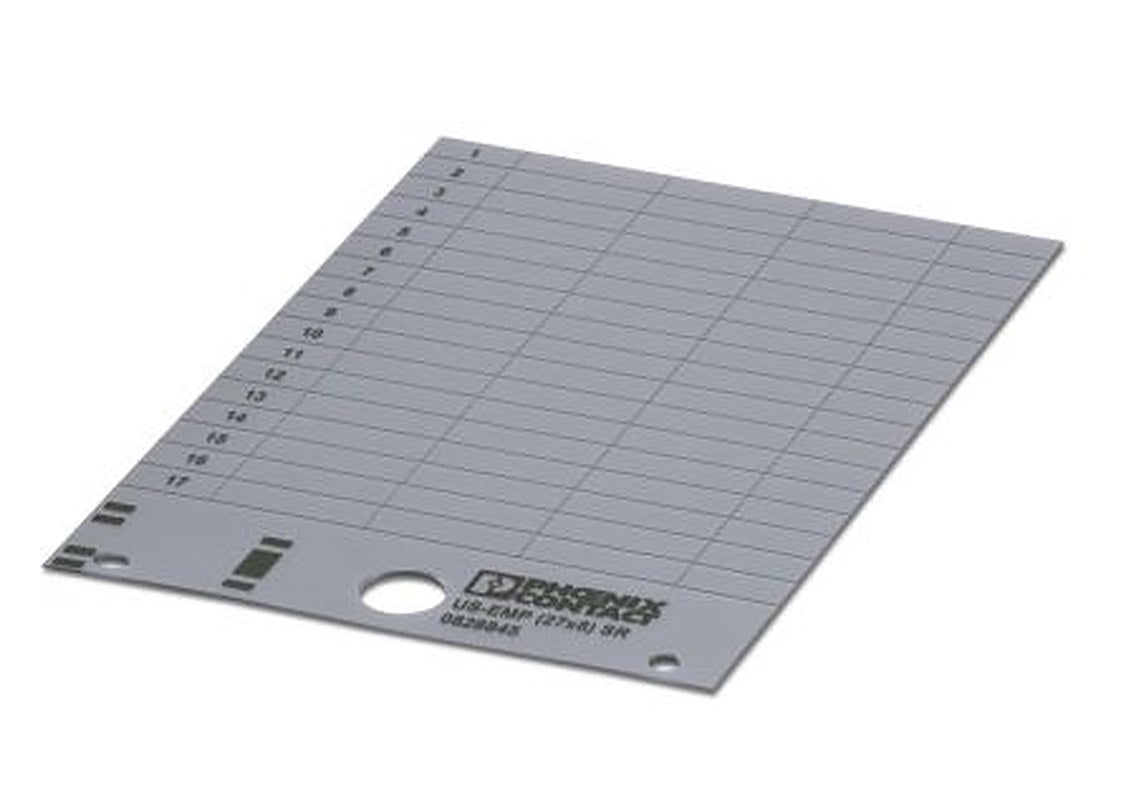 Phoenix Contact, US-EMP (27X8) SR Plastic Terminal Block Marker for use with Terminal Block
