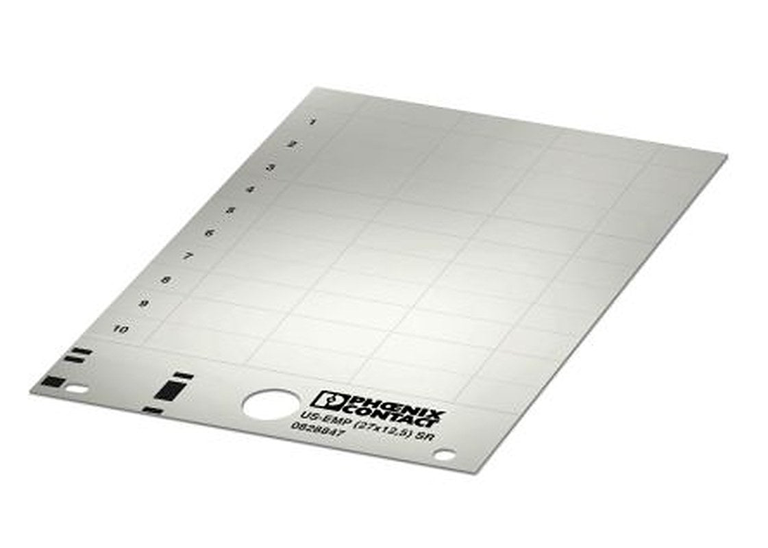 Phoenix Contact, US-EMP (27X12.5) SR Plastic Terminal Block Marker for use with Terminal Block
