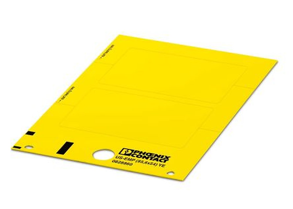 Phoenix Contact, US-EMP (85.6X54) YE Plastic Terminal Block Marker for use with Terminal Block